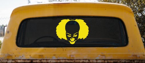 Pennywise the It Clown Sci Fi Car or Truck Window Decal Sticker
