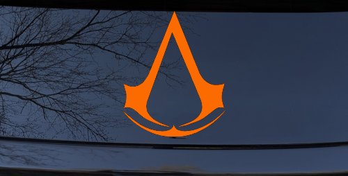Assassin’s Creed Symbol Sci Fi Car or Truck Window Decal Sticker (Orange)