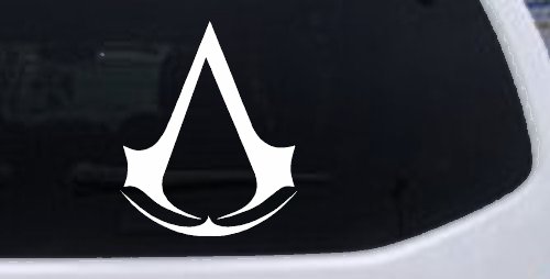 Assassin’s Creed Symbol Sci Fi Car or Truck Window Vinyl Decal Sticker (White)