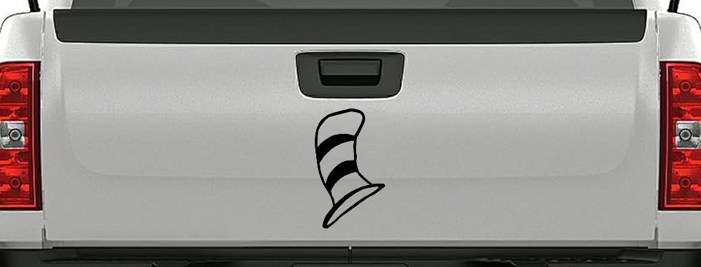 Dr Seuss Cat in the Hat Cartoons Car or Truck Window Decal Sticker (Black)