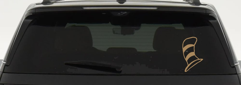 Dr Seuss Cat in the Hat Cartoons Car or Truck Window Decal Sticker