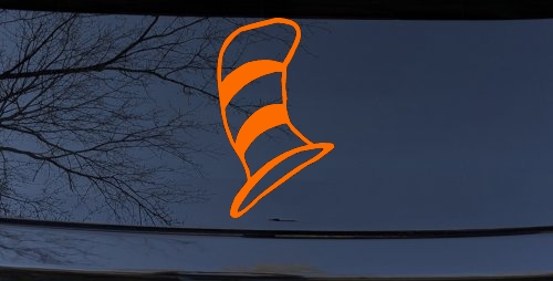 Dr Seuss Cat in the Hat Cartoons Car or Truck Window Decal Sticker