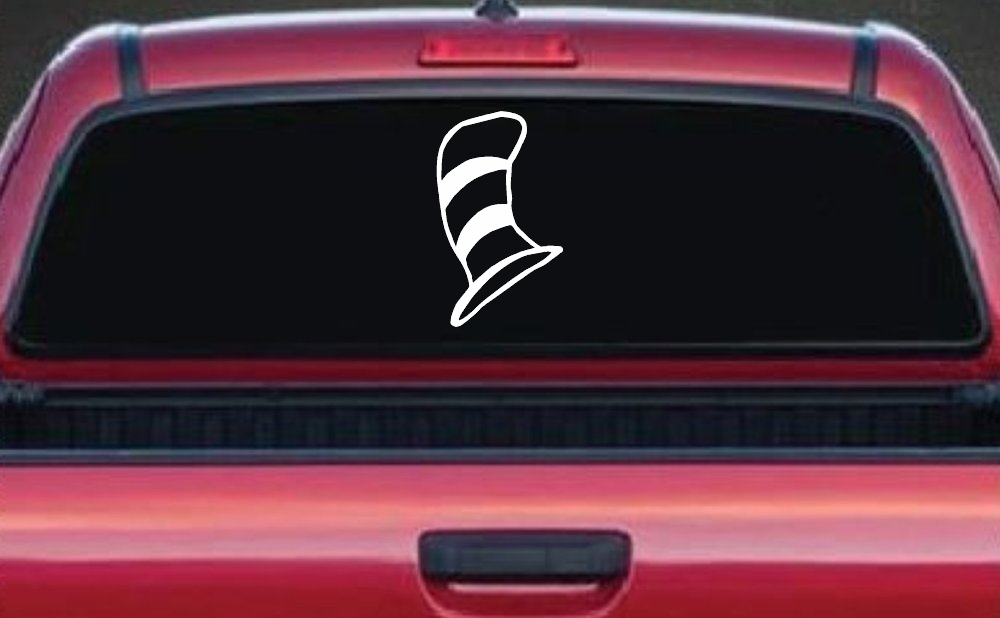 Dr Seuss Cat in the Hat Cartoons Car or Truck Window Decal Sticker