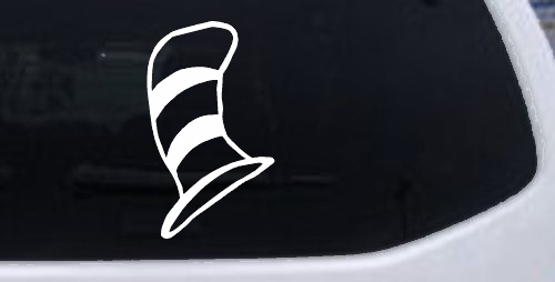 Dr Seuss Cat in the Hat Cartoons Car or Truck Window Decal Sticker