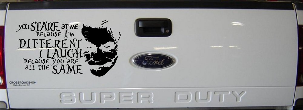Joker I'm Different You Are All The Same Car or Truck Window Decal Sticker
