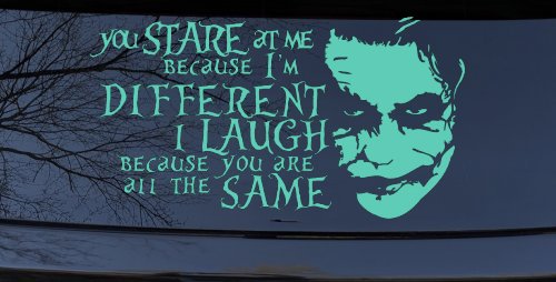 Joker I'm Different You Are All The Same Car or Truck Window Decal Sticker