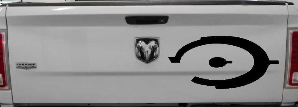 Halo Sci Fi Car or Truck Window Decal Sticker (Black)