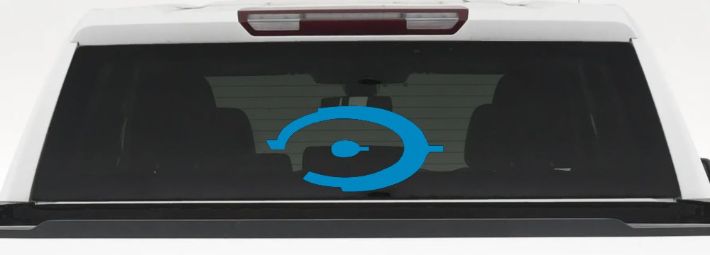 Halo Sci Fi Car or Truck Window Decal Sticker (Blue)