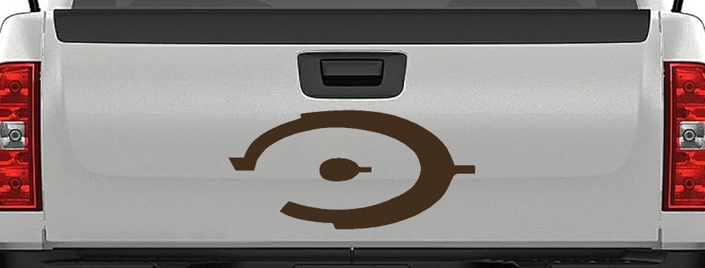 Halo Sci Fi Car or Truck Window Decal Sticker (Brown)