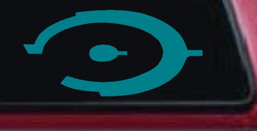 Halo Sci Fi Car or Truck Window Vinyl Decal Sticker (Turquoise Blue)
