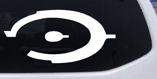 Halo Sci Fi Car or Truck Window Decal Sticker (White)