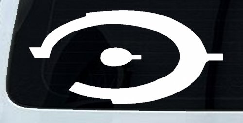 Halo Sci Fi Car or Truck Window Decal Sticker (White)