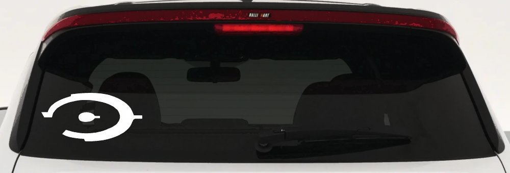 Halo Sci Fi Car or Truck Window Decal Sticker (White)