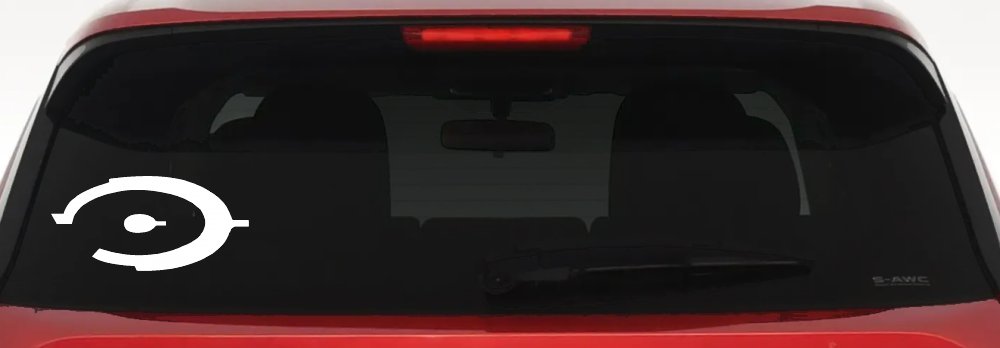 Halo Sci Fi Car or Truck Window Decal Sticker (White)