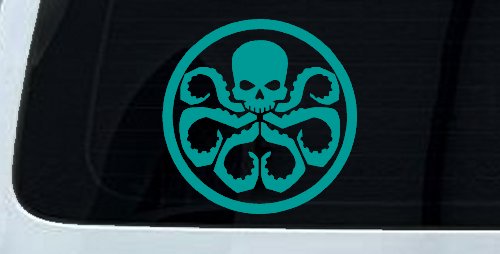 Hydra Sci Fi Car or Truck Window Decal Sticker (Turquoise)