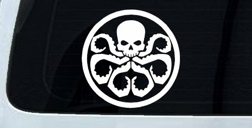Hydra Sci Fi Car or Truck Window Decal Sticker (White)