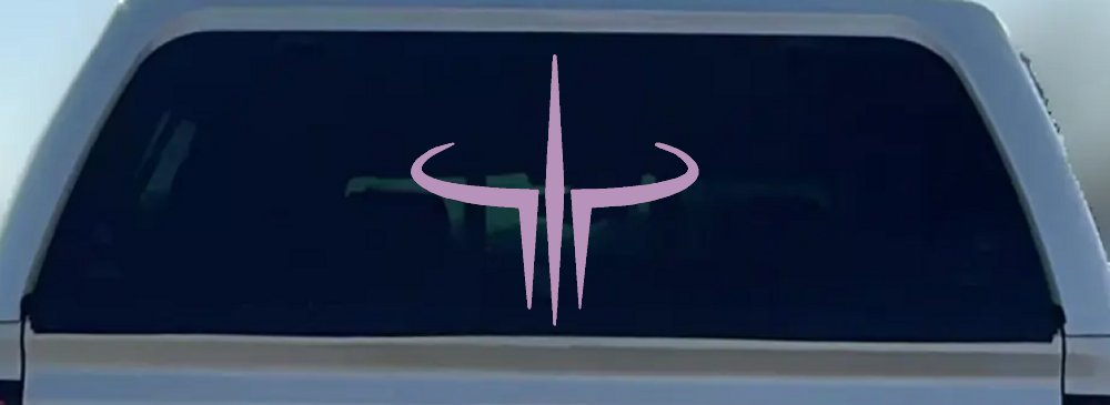 Quake 3 Logo Sci Fi Car or Truck Window Vinyl Decal Sticker (Lilac)