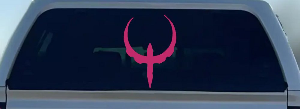 Quake Logo Sci Fi Car or Truck Window Decal Sticker