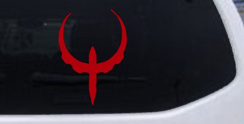 Quake Logo Sci Fi Car or Truck Window Decal Sticker (Red)