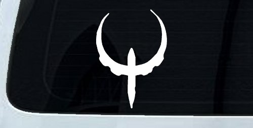 Quake Logo Sci Fi Car or Truck Window Vinyl Decal Sticker (White)