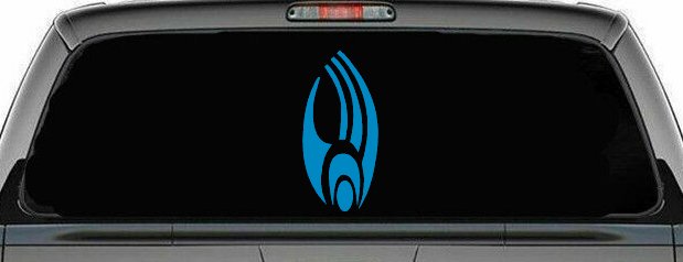 Star Trek Borg Insignia Logo Sci Fi Car or Truck Window Decal Sticker (Blue)
