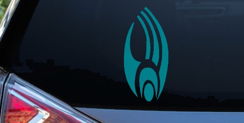 Star Trek Borg Insignia Logo Sci Fi Car or Truck Window Decal Sticker (Turquoise Blue)