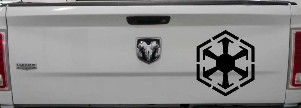 Star Wars Sith Empire Symbol Logo Sci Fi Car or Truck Window Decal Sticker (Black)