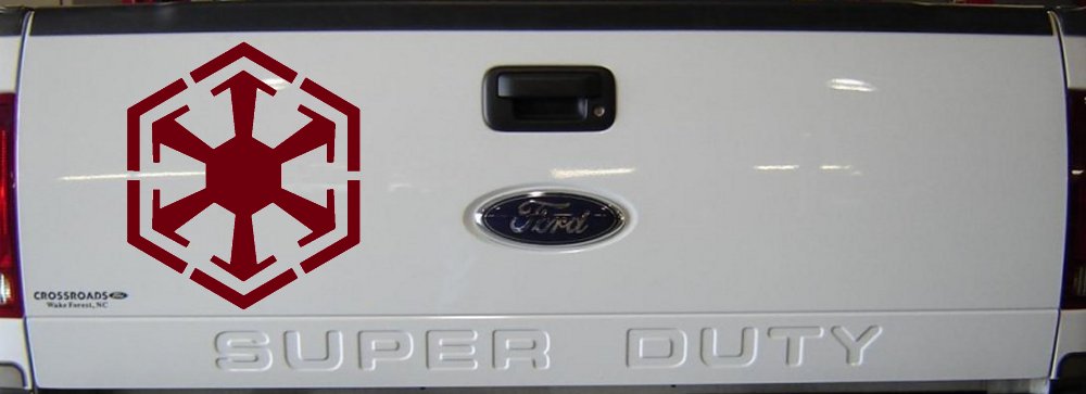 Star Wars Sith Empire Symbol Logo Sci Fi Car or Truck Window Decal Sticker (Burgundy)