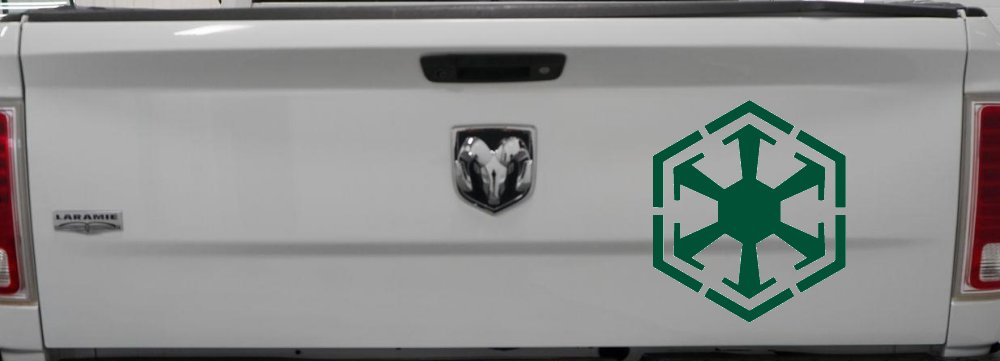 Star Wars Sith Empire Symbol Logo Sci Fi Car or Truck Window Decal Sticker (Dark Green)