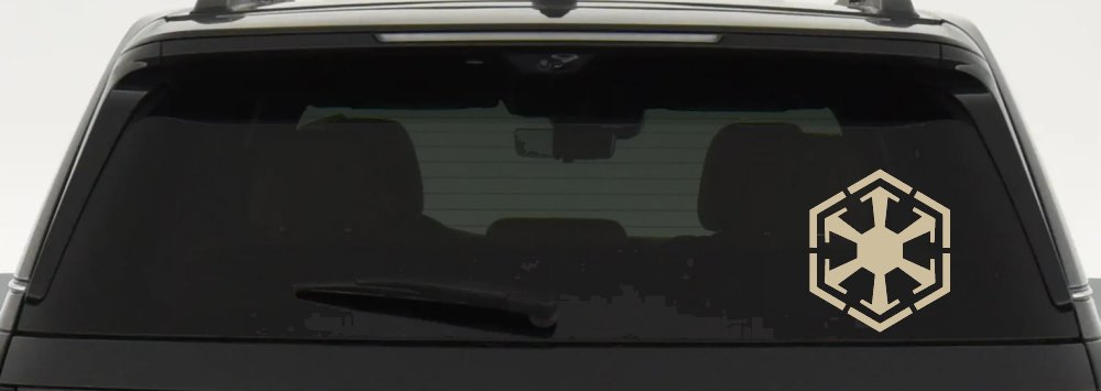 Star Wars Sith Empire Symbol Logo Sci Fi Car or Truck Window Decal Sticker (Desert Sand)