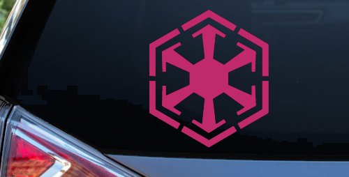 Star Wars Sith Empire Symbol Logo Sci Fi Car or Truck Window Decal Sticker (Hot Pink)