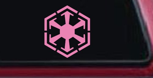 Star Wars Sith Empire Symbol Logo Sci Fi Car or Truck Window Decal Sticker (Pink)