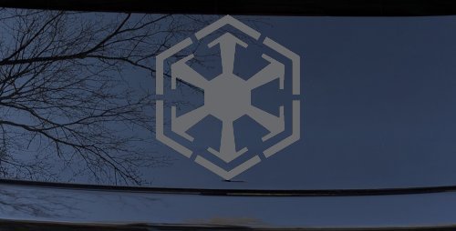 Star Wars Sith Empire Symbol Logo Sci Fi Car or Truck Window Decal Sticker (Silver)