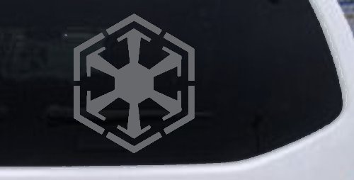 Star Wars Sith Empire Symbol Logo Sci Fi Car or Truck Window Decal Sticker (Silver)