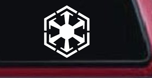 Star Wars Sith Empire Symbol Logo Sci Fi Car or Truck Window Decal Sticker (White)