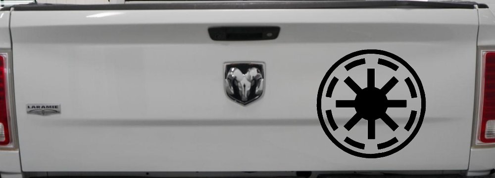 Star Wars Galactic Republic Symbol Logo Sci Fi Car or Truck Window Decal Sticker (Black)