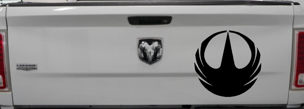 Star Wars Rogue One Symbol Logo Sci Fi Car or Truck Window Decal Sticker (Black)