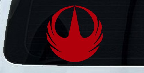 Star Wars Rogue One Symbol Logo Sci Fi Car or Truck Window Decal Sticker (Red)