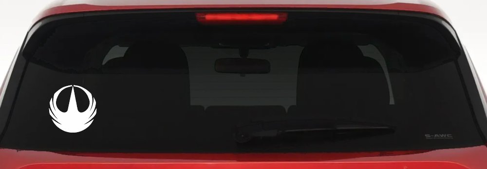 Star Wars Rogue One Symbol Logo Sci Fi Car or Truck Window Vinyl Decal Sticker (White)