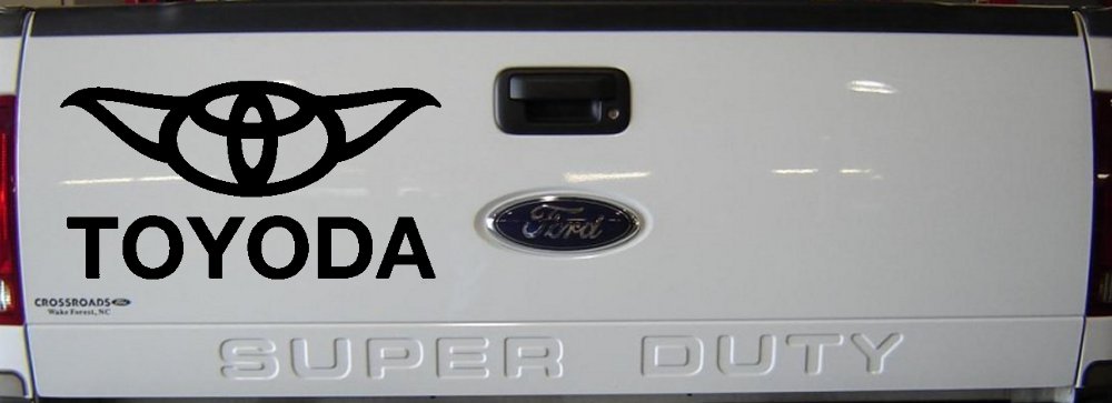 TOYODA Toyota Yoda Funny Car or Truck Window Decal Sticker