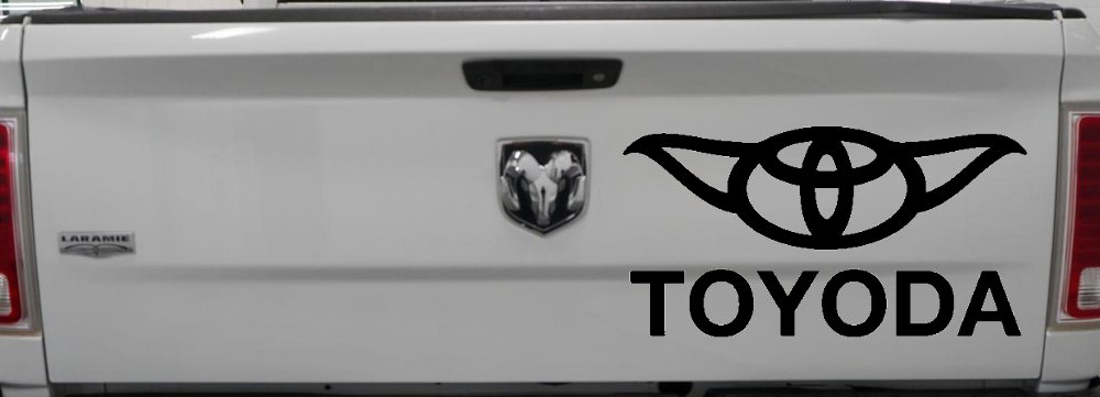 TOYODA Toyota Yoda Funny Car or Truck Window Decal Sticker