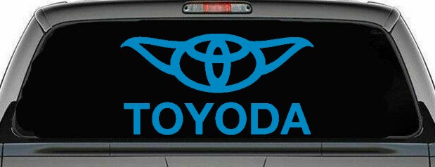 TOYODA Toyota Yoda Funny Car or Truck Window Decal Sticker