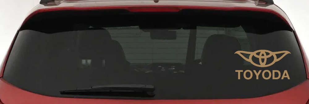 TOYODA Toyota Yoda Funny Car or Truck Window Decal Sticker