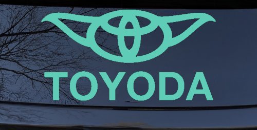 TOYODA Toyota Yoda Funny Car or Truck Window Decal Sticker