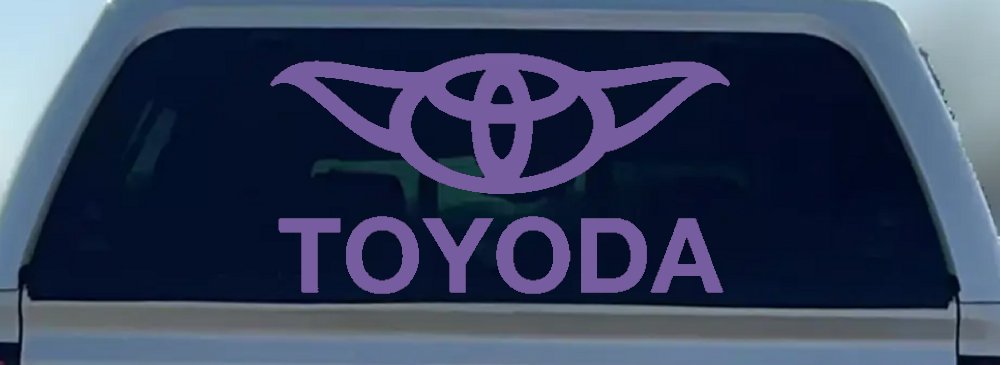 TOYODA Toyota Yoda Funny Car or Truck Window Decal Sticker