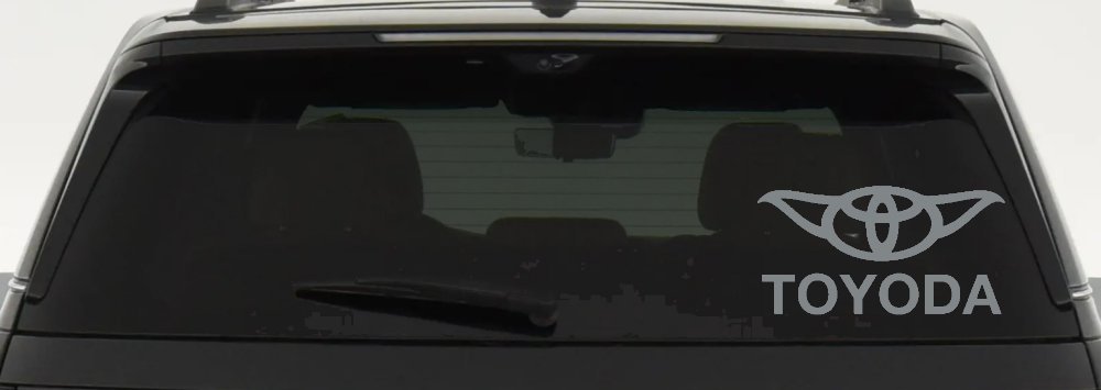 TOYODA Toyota Yoda Funny Car or Truck Window Decal Sticker