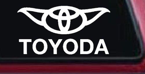 TOYODA Toyota Yoda Funny Car or Truck Window Decal Sticker
