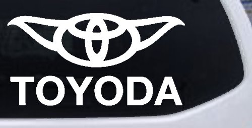 TOYODA Toyota Yoda Funny Car or Truck Window Decal Sticker