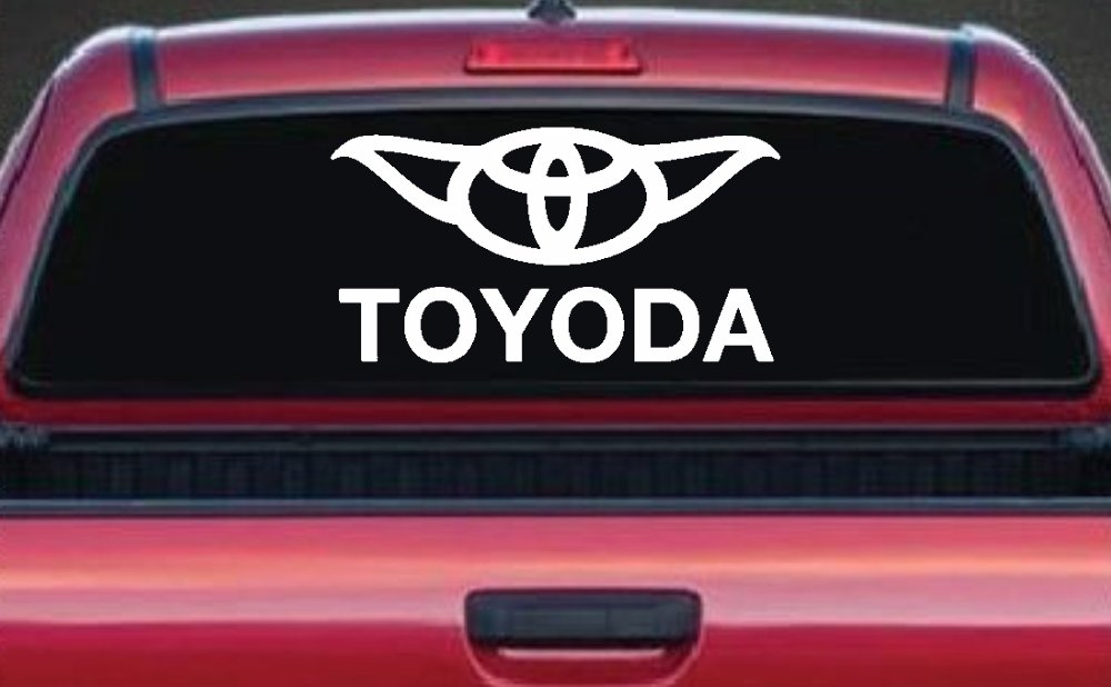 TOYODA Toyota Yoda Funny Car or Truck Window Decal Sticker