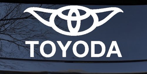 TOYODA Toyota Yoda Funny Car or Truck Window Decal Sticker
